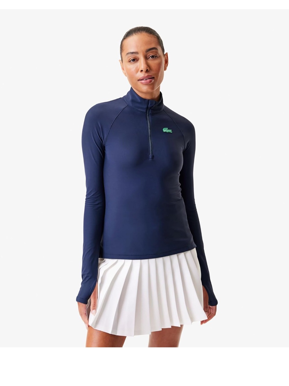 Lacoste Women's Pro Fleece Long Sleeve Quarter Zip Sweatshirt